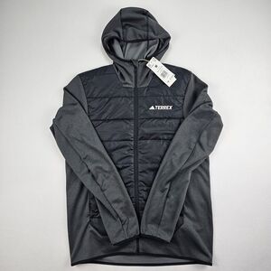 Adidas Terrex Multi Hybrid Insulated Hooded Jacket Black IR7883 Men’s Sz Medium